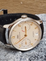 IWC Portuguese 7 Day Silver/ Rose Gold Hands