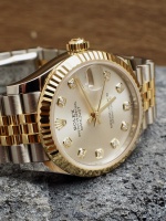 Rolex Ladies Two Tone Datejust Jubilee midsize diamond dial