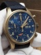 Pilot Chronograph Manufacturer Bronze Blue Dial