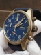 Pilot Chronograph Manufacturer Bronze Blue Dial