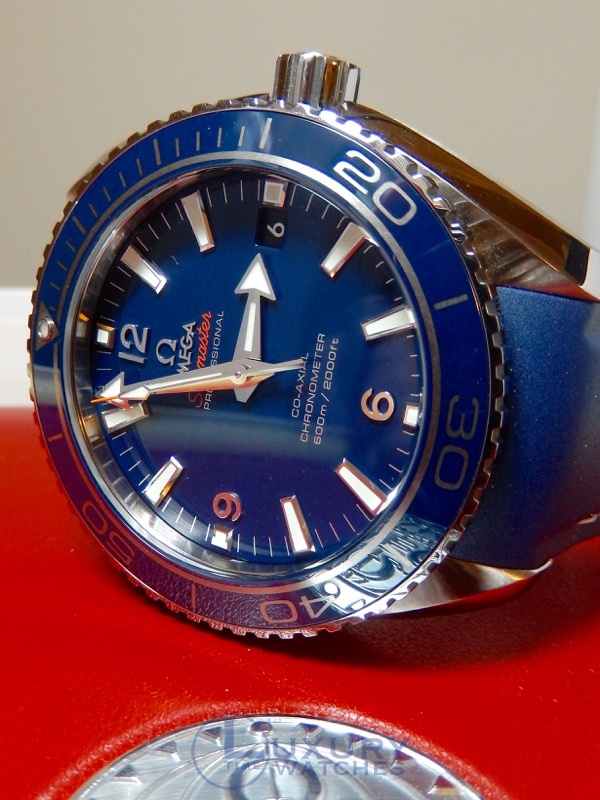 Omega Seamster Planet Ocean Titanium Liquid Metal 42 Blue 99.99% LNIB ...